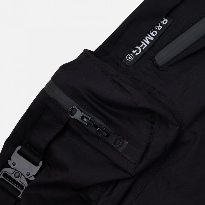 8&9 CLOTHING Combat Nylon Shorts Black SHCOMLBK-BLACK - Karmaloop