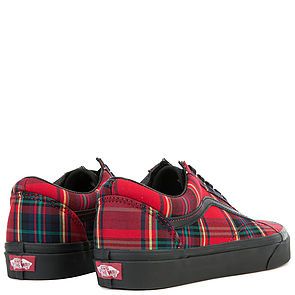 plaid mix old skool shoes