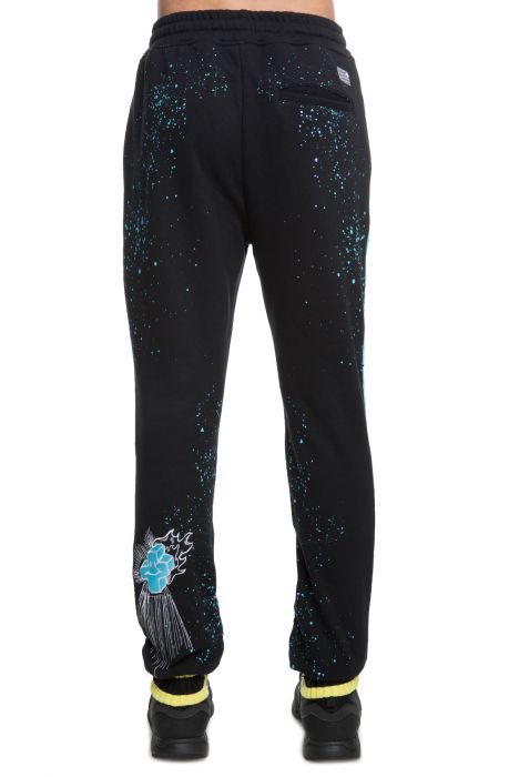 PINK DOLPHIN The Drip Drip Sweatpants in Black AF21807DDPBL - Karmaloop