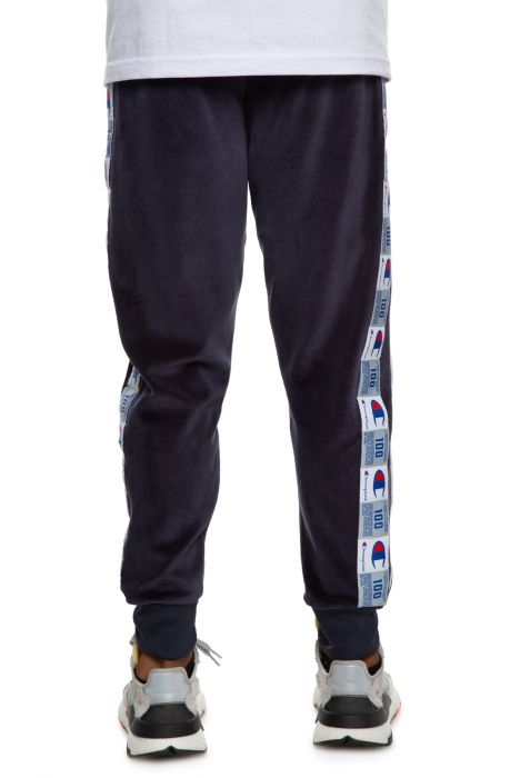 champion yellow heavy velour track pants