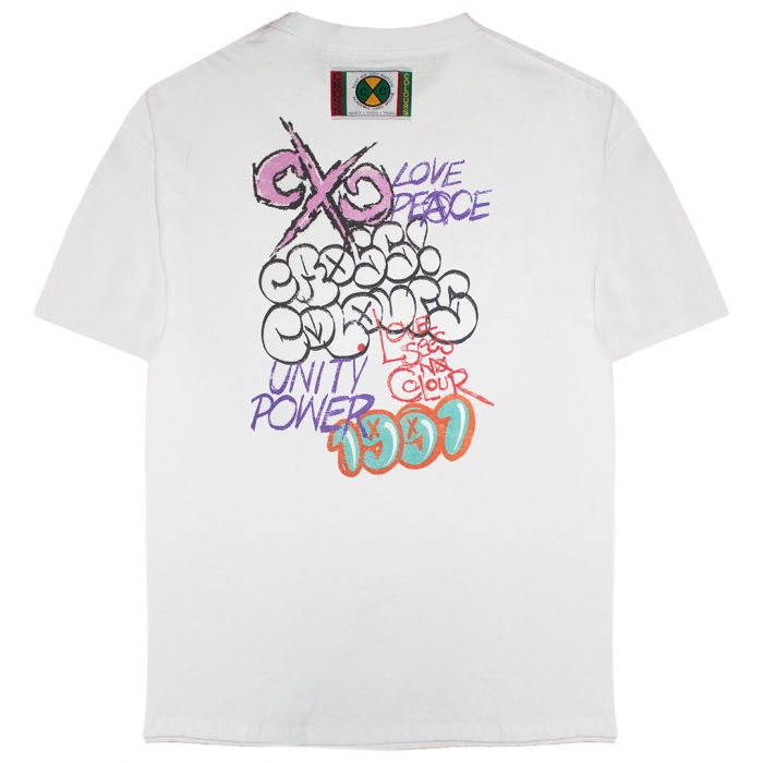 CROSS COLOURS Graffiti T-shirt C12817UAO-WHT-WHITE - Karmaloop