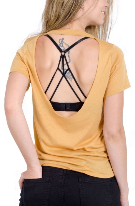 Mindy Distressed Top in Mustard