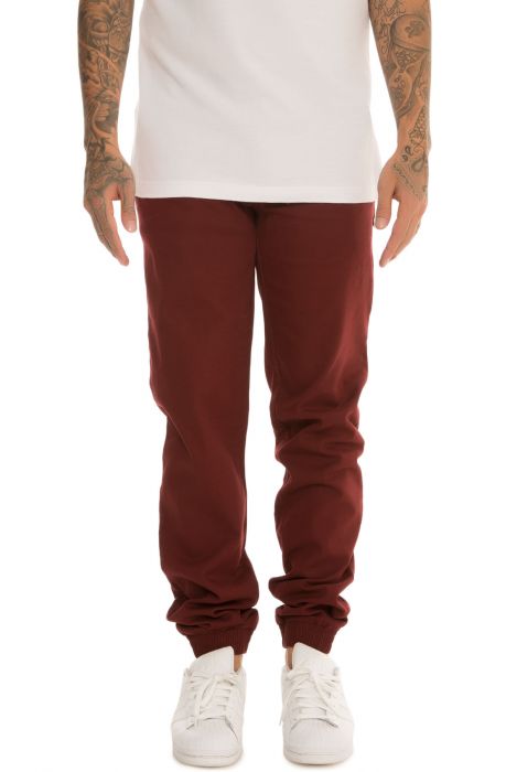 The Bryne Jogger in Maroon Twill