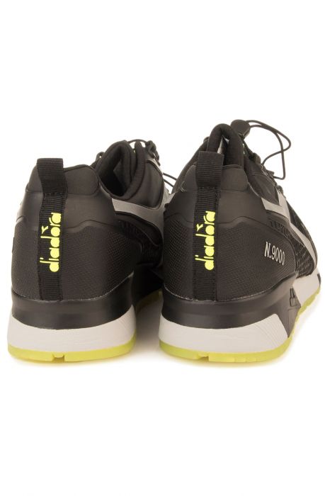 The Diadora N9000 WNT Bright Sneakers in Black & Silver