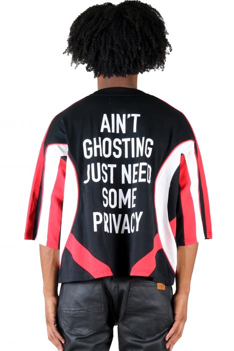 LARITA S/N Jersey 3/4 Sleeve Crop Top Tee