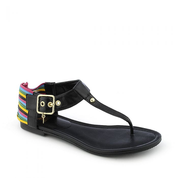 Yoana-S Thong Sandal Black/Multi-Color