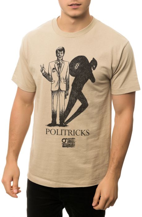 The Politricks Tee in Sand