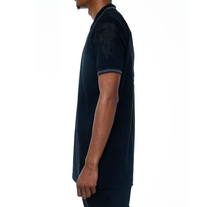 The Any Means Polo Shirt in Stealth Black