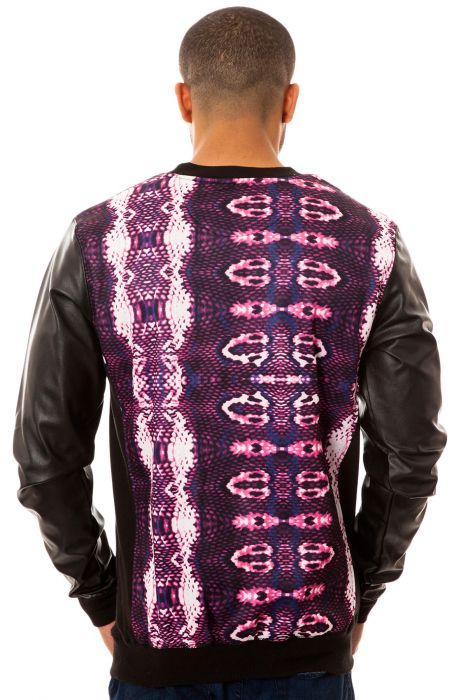 The Cobra Skin Crewneck Sweatshirt in Purple Purple