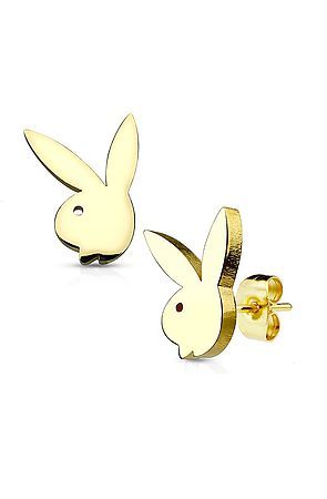 MONSIEUR The Playboy Bunny Earrings ESE2472GOLD - Karmaloop