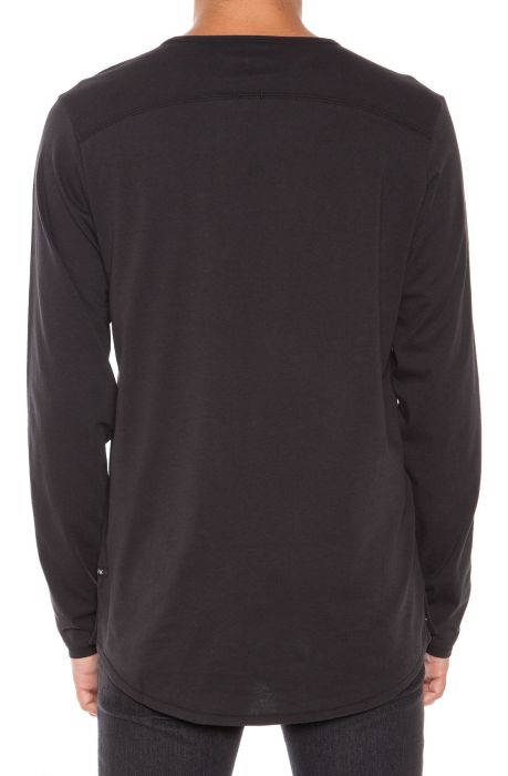 The Covert LS Extended Tee in Jet Black