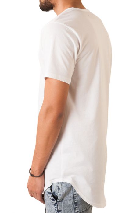 The Curved Hem Tail Tee in White