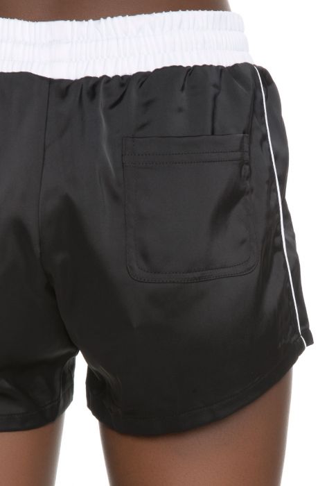 The Ladies Knit Short - Bardot Piped in Black