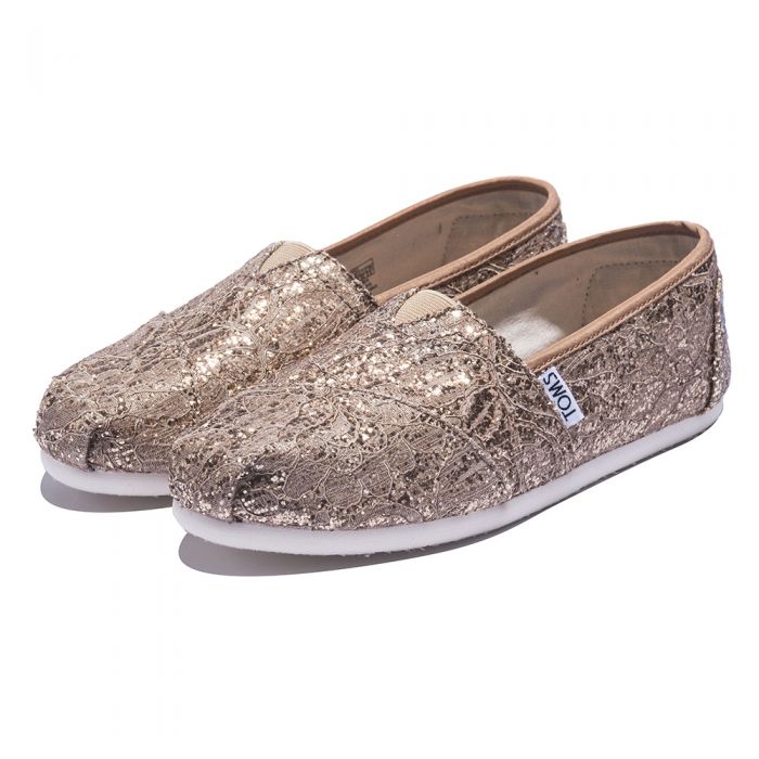toms gold flats