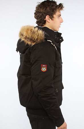 The Short Snorkel Goose Down Jacket In Black