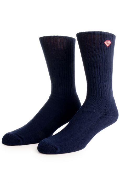 The Brilliance High Top Socks in Heather Navy