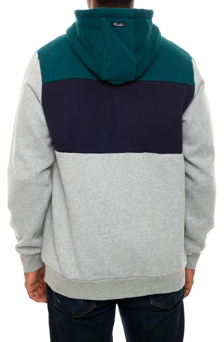 The Squad Pullover Hoodie in Athletic Heather & Teal