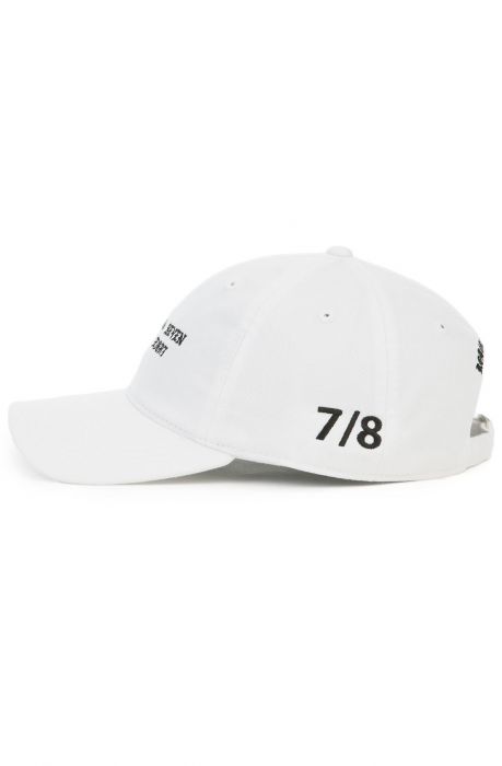 The Fall Down 7 Get Up 8 Dad Hat in White