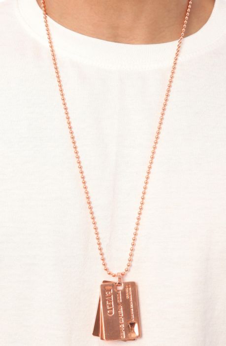 The Credit Card Necklace in Rose