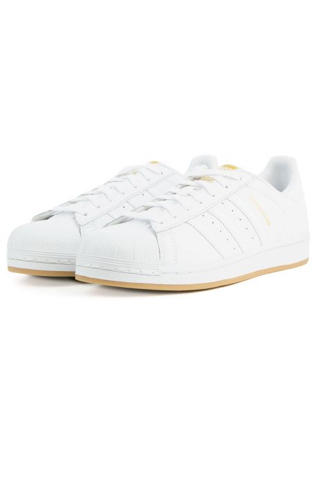 The Superstar in White, Gold Metallic and Gum 3