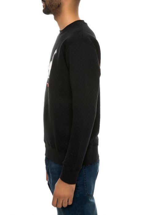 Staple Sweatshirt Basic Quilted Crewneck Black
