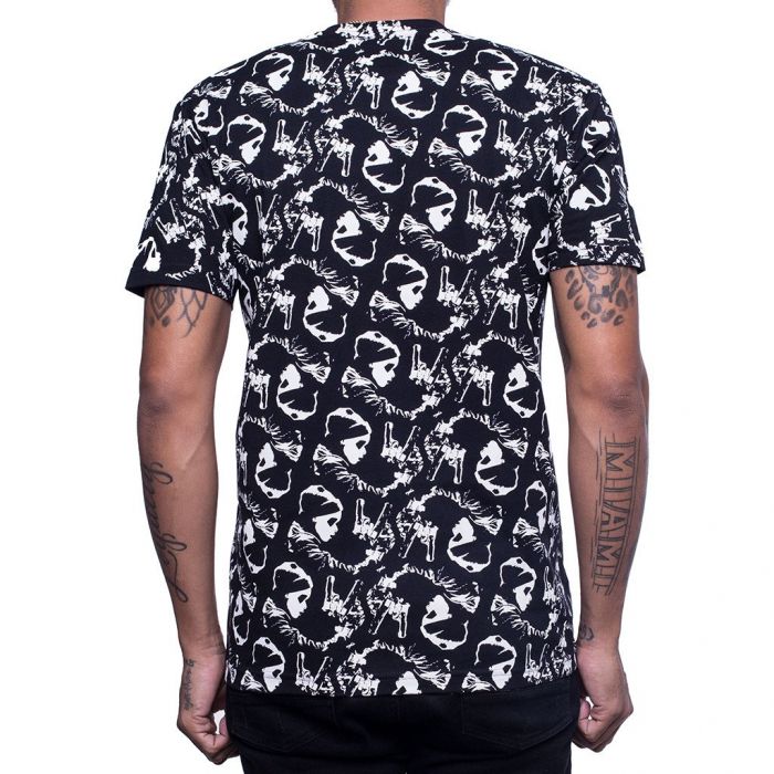 The Delilah All Over Print Tee in Black and White
