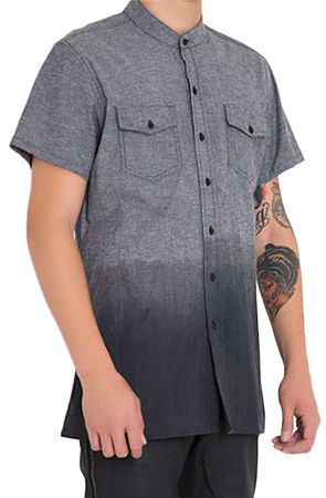 The SS Chambray Buttondown in Black & Charcoal