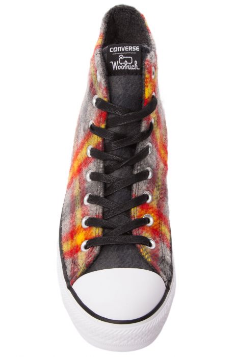 The Chuck Taylor All Star High Top Woolrich Collab Sneaker in Casino, Yellow Bird, & White