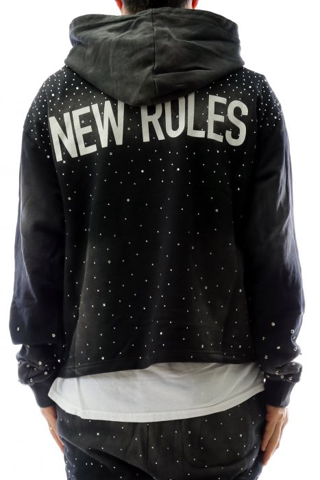 ZICORN French Terry Long Sleeve Crop Top Pullover Hoodie