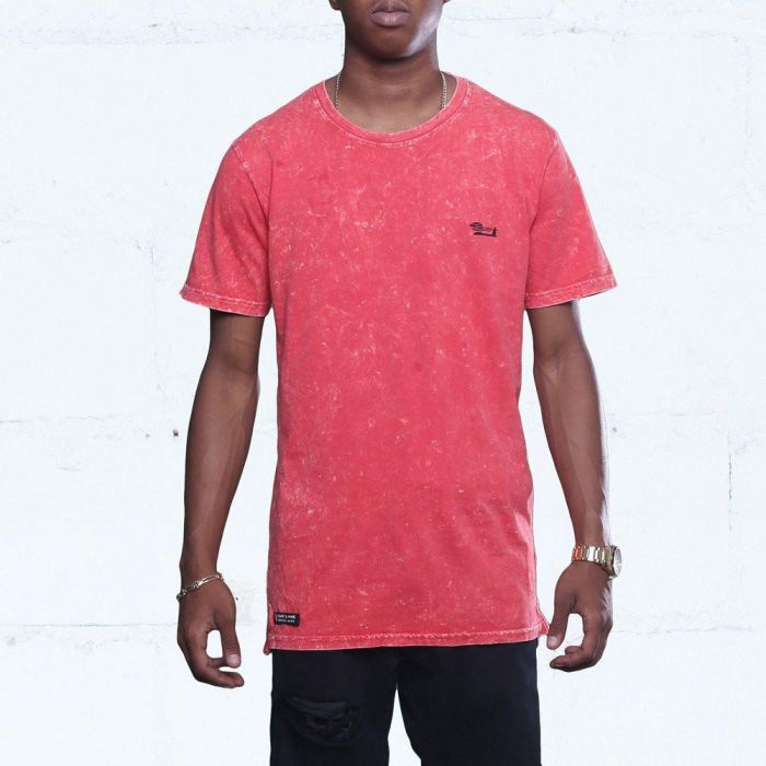 Triple Beam Elongated Washed Tee Infrared