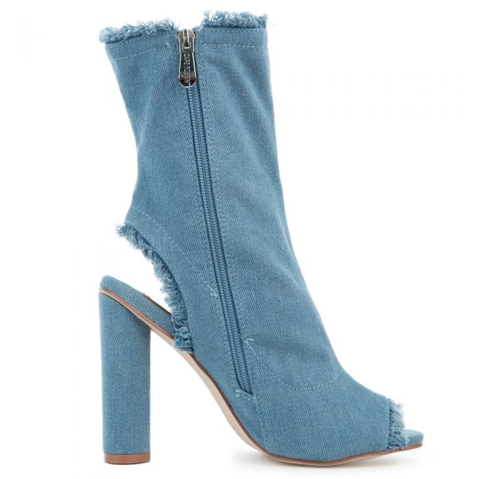 CAPE ROBBIN Connie-53 Blue Booties Denim CONNIE-53/DENIM PLNDR