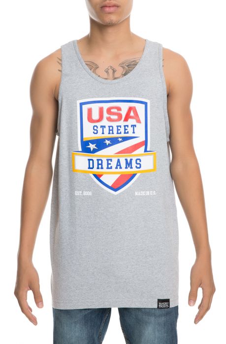The USA Dreams Tank in Gray