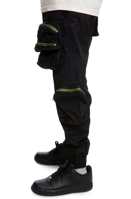 NOKWAL Sporty 3D Pocket Track Pants in Black 2019012S3DP - Karmaloop