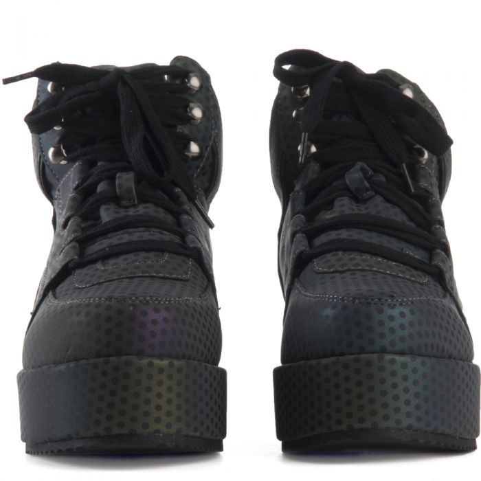 Y.R.U. Qozmo Low Key Reflective Platform Sneaker Reflective