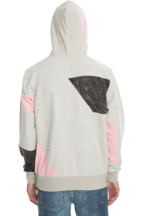 The Patchwork Pullover Hoodie in Athletic Heather