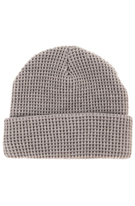 The Waffle Knit Knot Beanie in Gray Heather