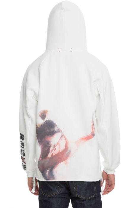 The Racer Pullover Hoodie in White