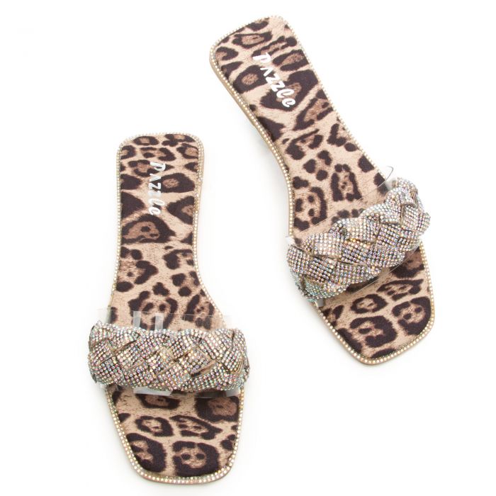 SOLE LA VIE Monet 41 Rhinestone Sandals MONET 41 LEOP Karmaloop