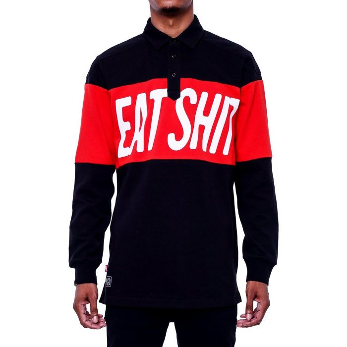 The Eat Shit Rugby Jersey in Black and Red