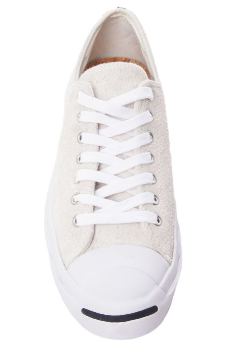The Jack Purcell Suede Sneaker in Vaporous Gray & White