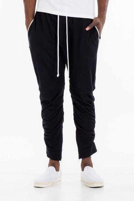 WEIV Scrunched Bomber Pant Joggers P101BK - Karmaloop