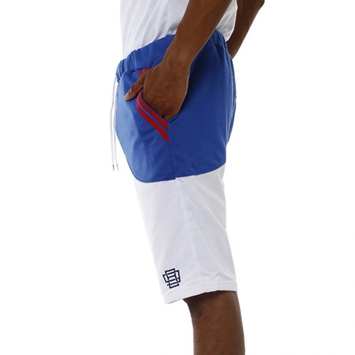 The Mitch Jogger Shorts in White, Blue and Red