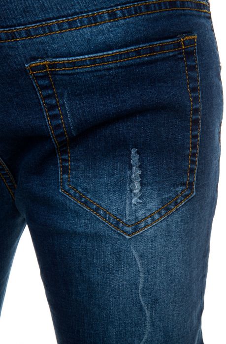 The Worked Distressed Denim in Port Blue