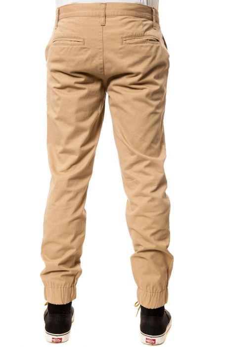 The Elastic Cuff Slim Chino Pants in Khaki
