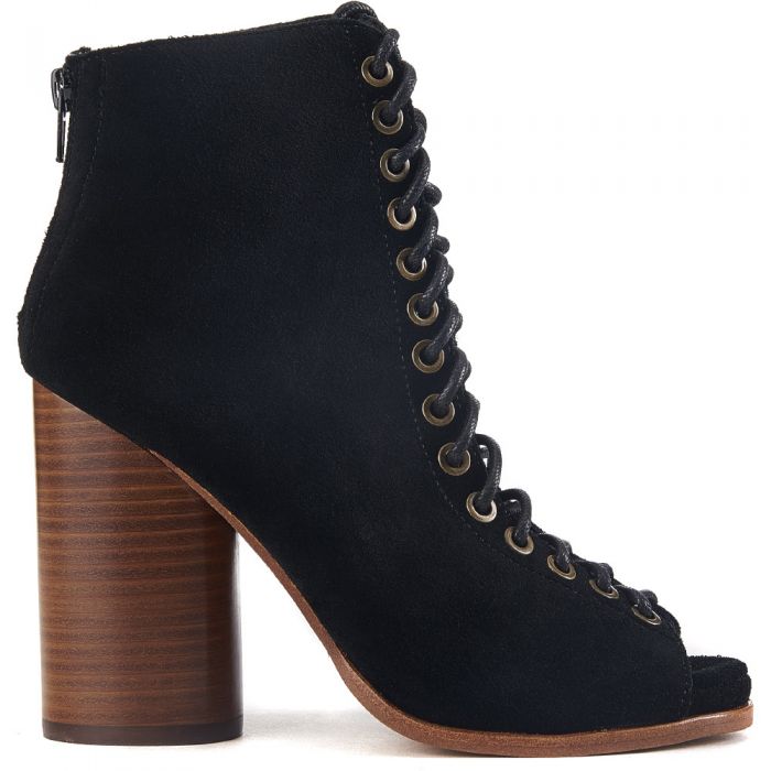 Jeffrey Campbell for Women: Free Love Black Heel Lace Up Booties
