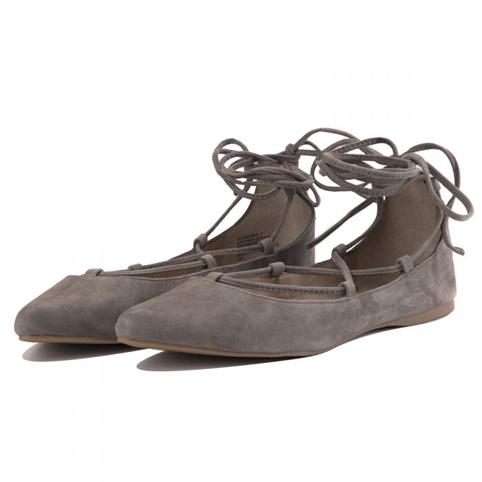 Steve Madden for Women: Eleanorr Taupe Suede Flats
