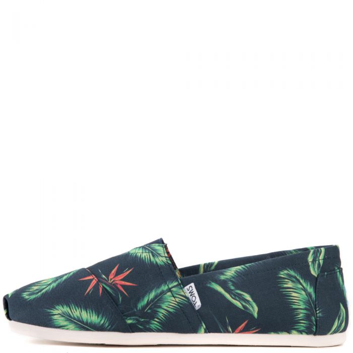 Toms for Men: Classic Navy Canvas Birds of Paradise Flats
