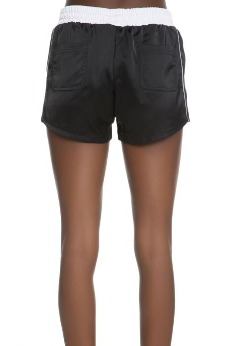 The Ladies Knit Short - Bardot Piped in Black