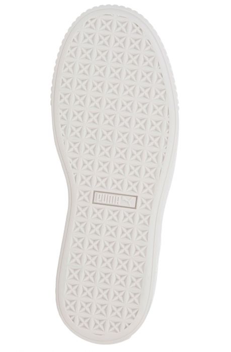 The Basket Platform Big Velcro Strap in Apple Cinnamon-Puma White