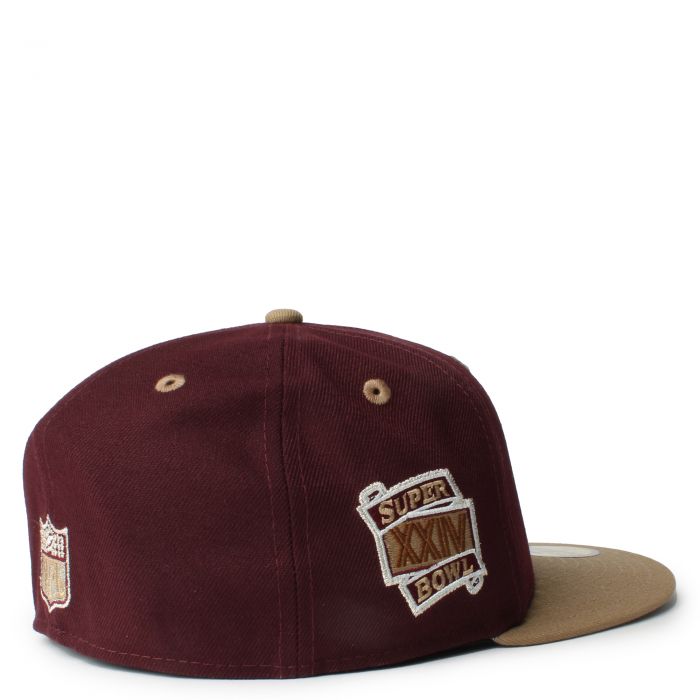 San Francisco 49ers Brown White Basic New Era 59FIFTY Fitted Hat